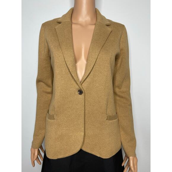 J. Crew Schoolboy Sweater-Blazer size XS  Camel Cotton - Picture 5 of 10